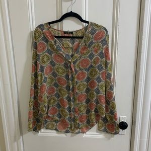 Medallion print, multi colored top